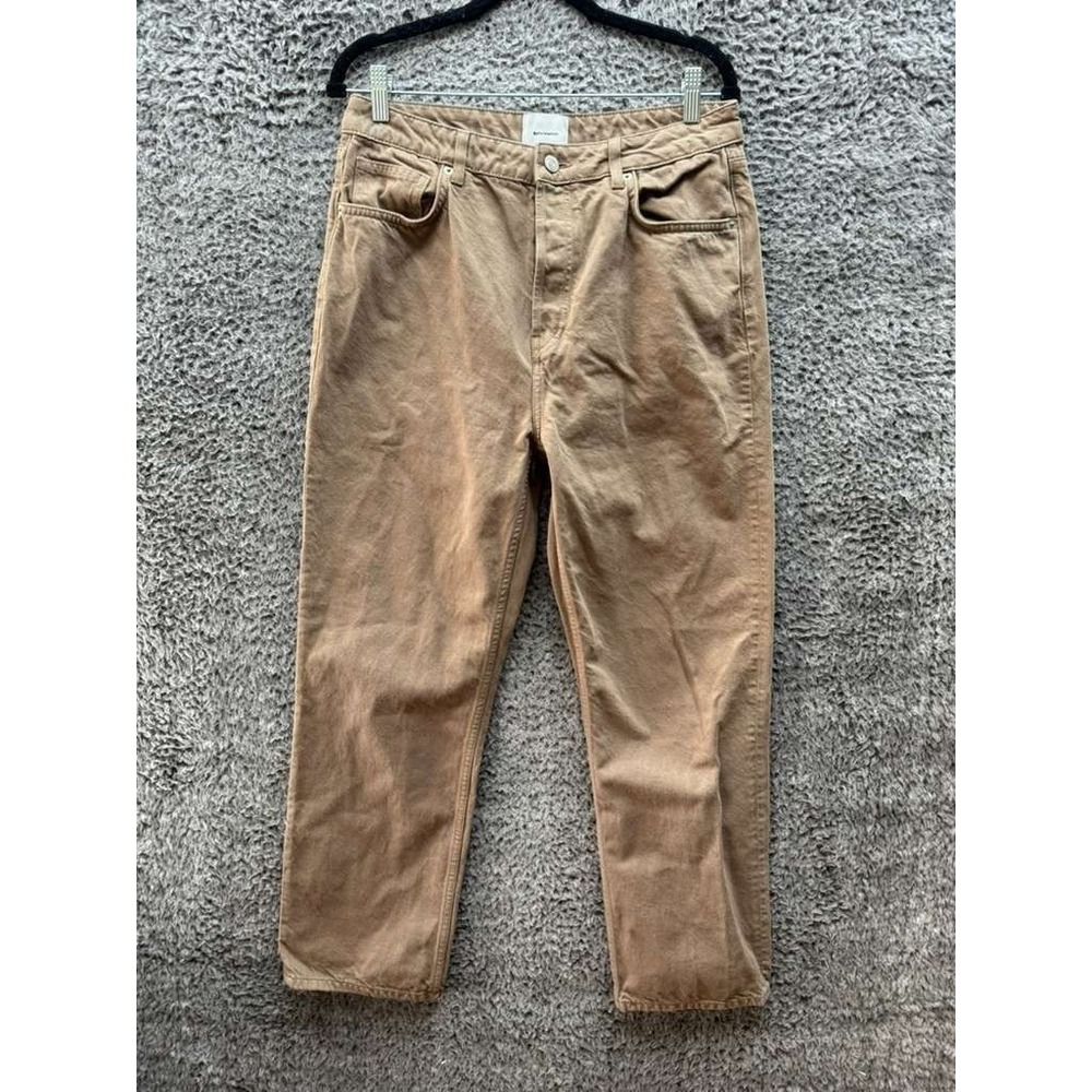 Reformation Cowboy High Rise Straight Button Fly Jeans Brown Women's Size 30